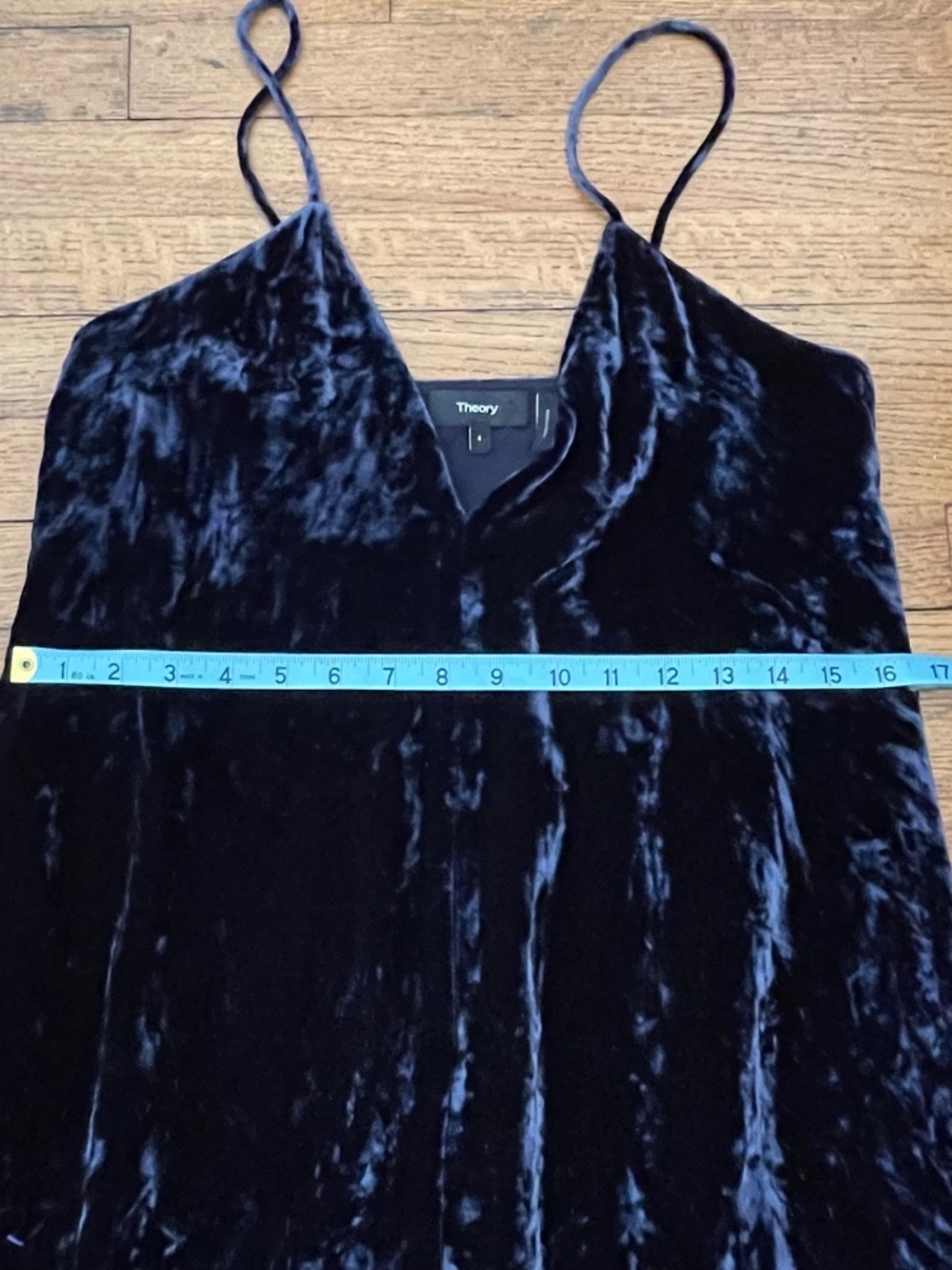 Theory Crinkle Velvet Slip Dress - Picture 6 of 9